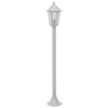 Hagelyktestolpe E27 110 cm 6 stk aluminium hvit