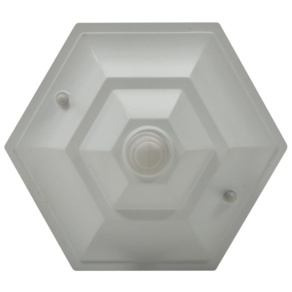 Hagelyktestolpe E27 110 cm 6 stk aluminium hvit