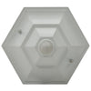 Hagelyktestolpe E27 110 cm 6 stk aluminium hvit