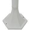 Hagelyktestolpe E27 110 cm 6 stk aluminium hvit