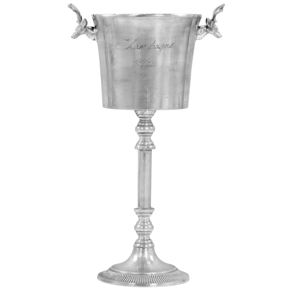 Champagnekjøler solid aluminium 39x29x71 cm sølv