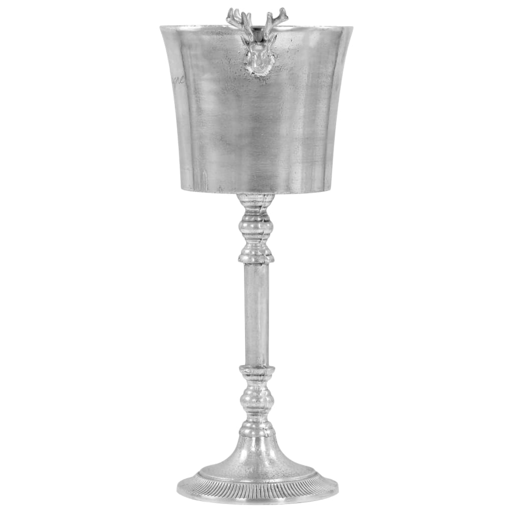 Champagnekjøler solid aluminium 39x29x71 cm sølv