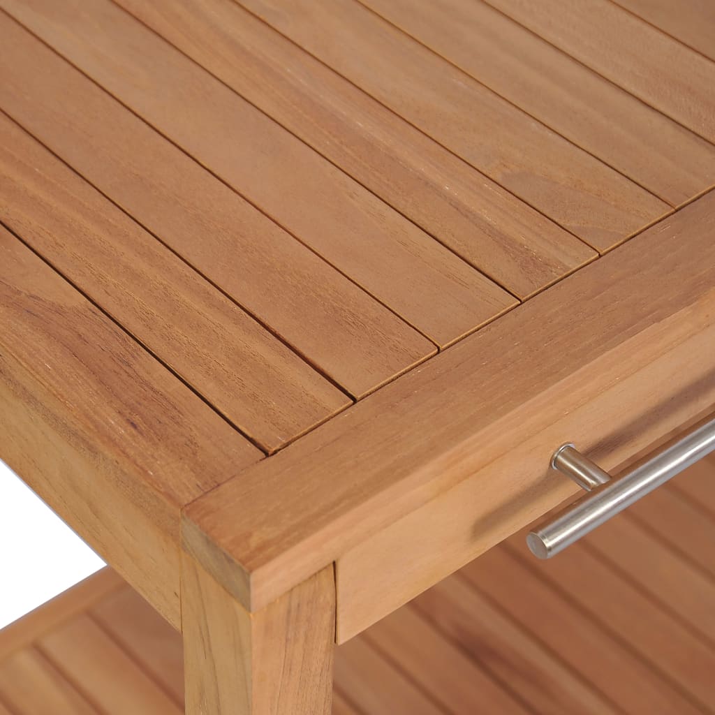 Servantskap for bad heltre teak 74x45x75 cm