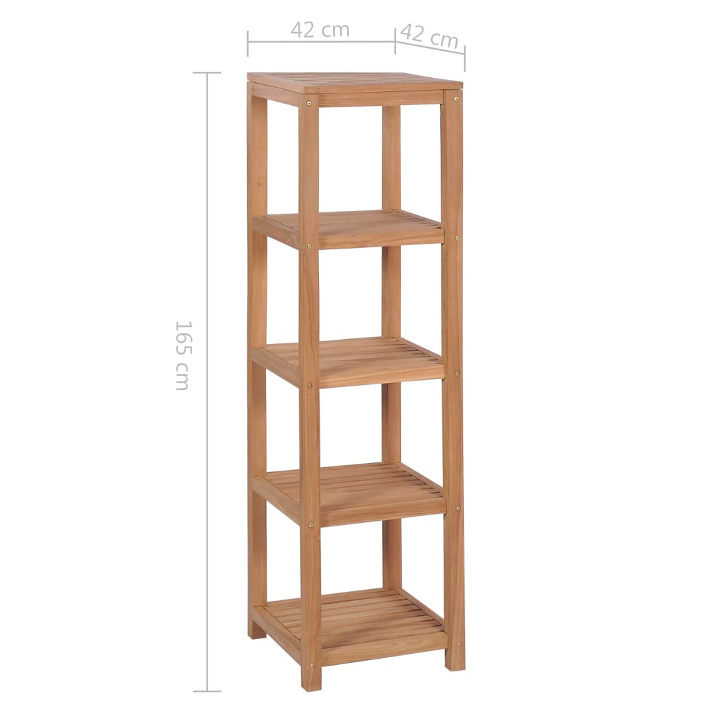 Baderomshylle 4 etasjer heltre teak 42x42x165 cm vidaXL