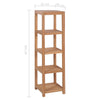 Baderomshylle 4 etasjer heltre teak 42x42x165 cm