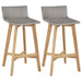 Barstoler 2 stk heltre akasie