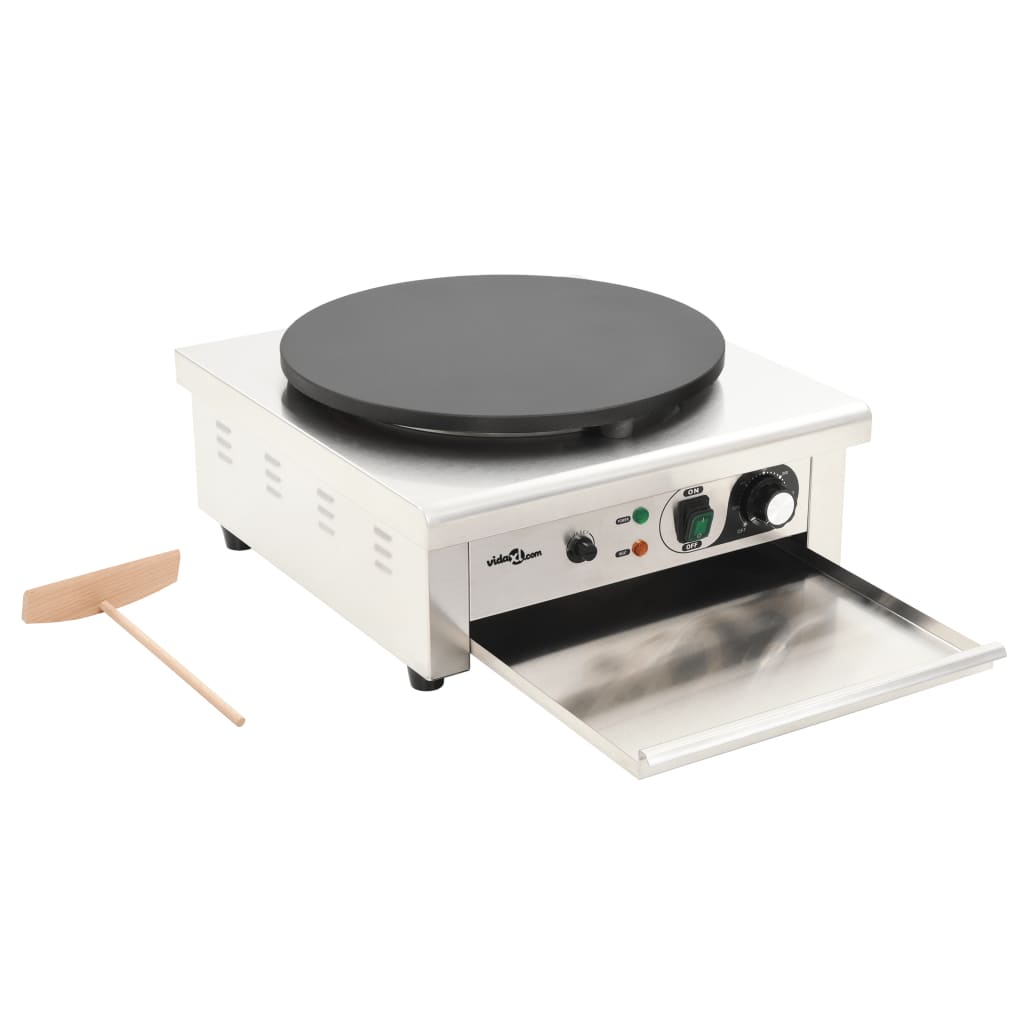 Elektrisk crêpejern med uttrekkbar skuff 40 cm 3000 W