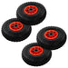 Sekketrallehjul 4 stk gummi 3,00-4 (245x82)