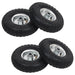Sekketrallehjul 4 stk gummi 4,10/3,50-4 (260x83)