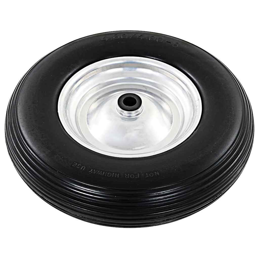 Trillebårhjul med aksel solid PU 4,00-8 390 mm