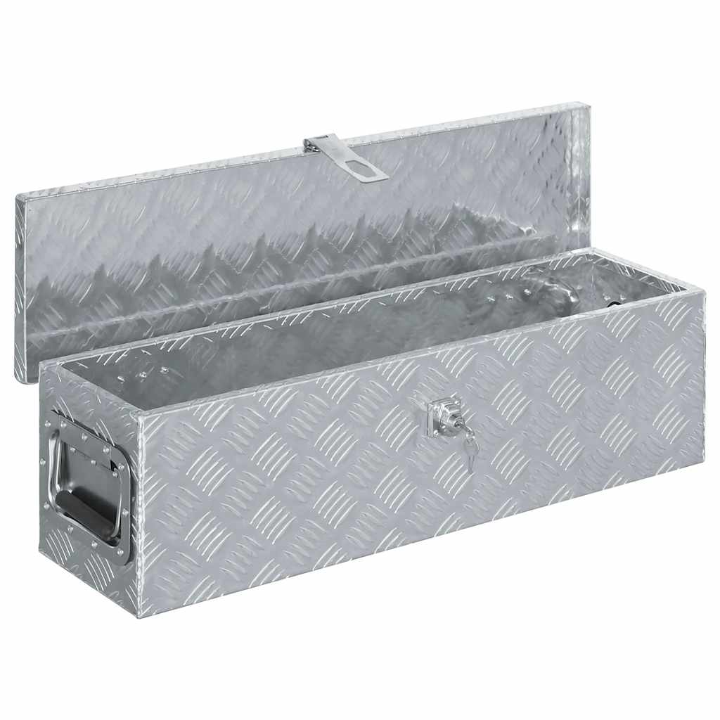 Aluminiumsboks 80,5x22x22 cm sølv