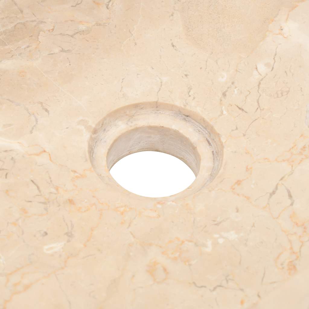 Vask 45x30x12 cm marmor høyglans krem