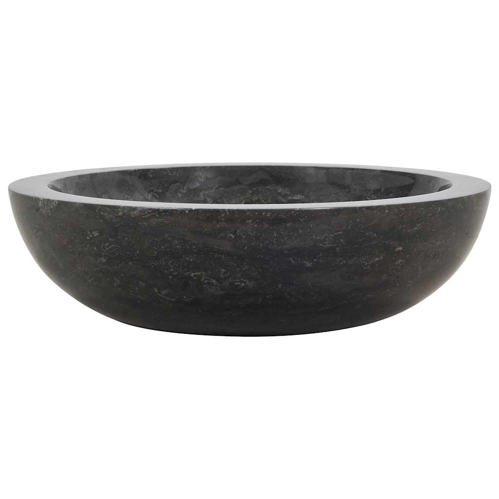 Vask 40x12 cm marmor svart
