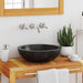 Vask 40x12 cm marmor svart