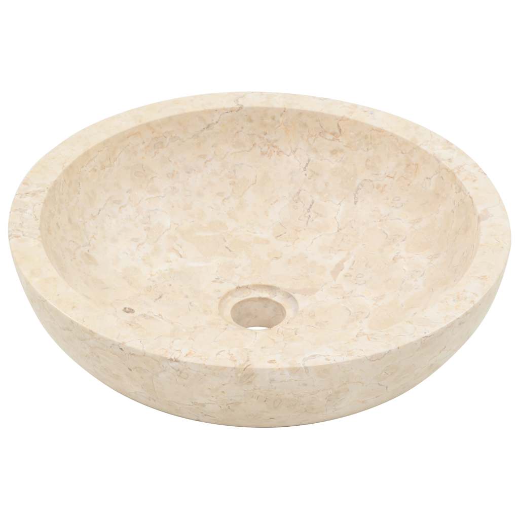 Vask 40x12 cm marmor krem