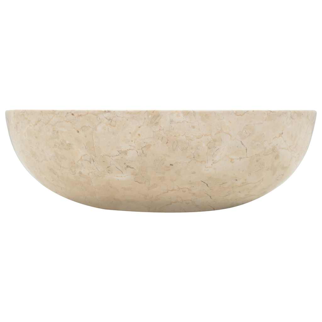 Vask 40x12 cm marmor krem