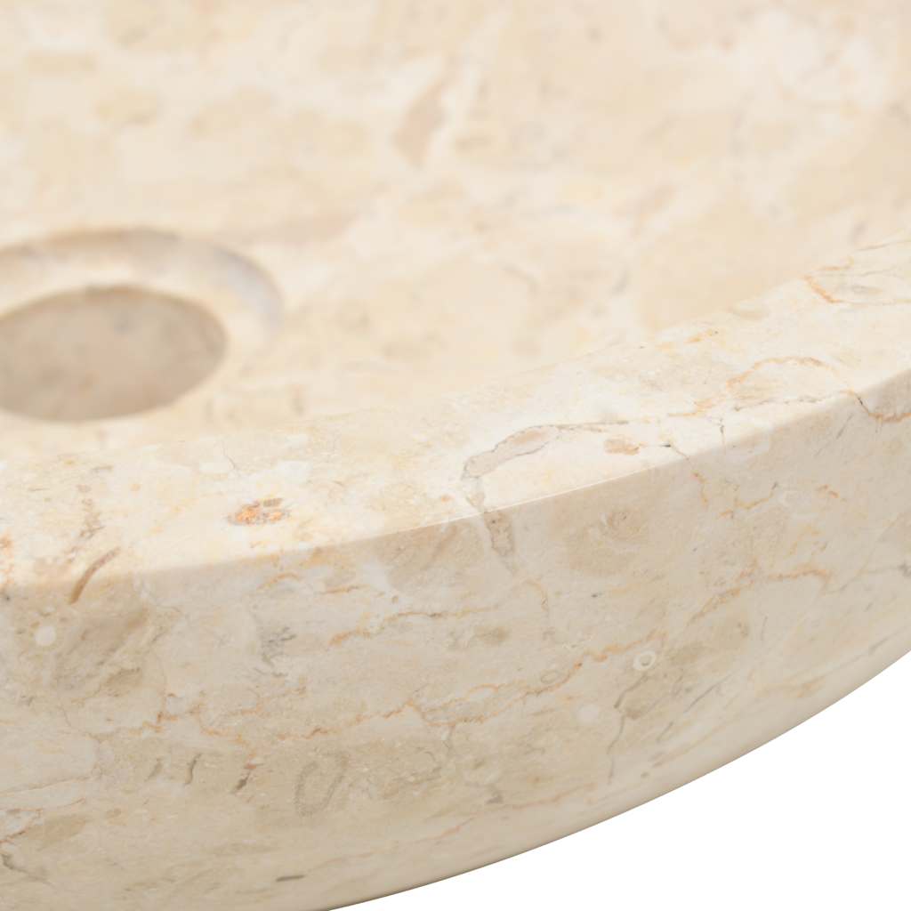Vask 40x12 cm marmor krem
