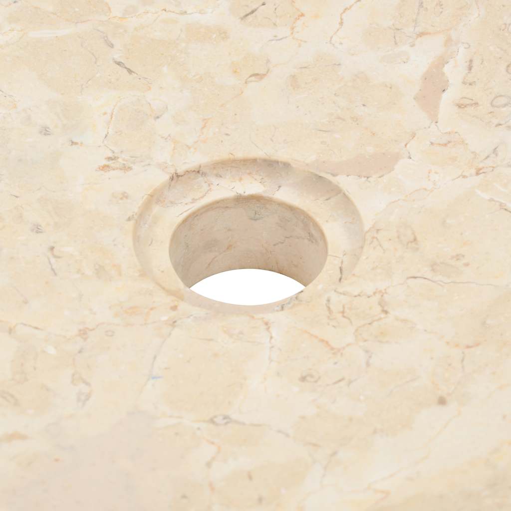 Vask 40x12 cm marmor krem