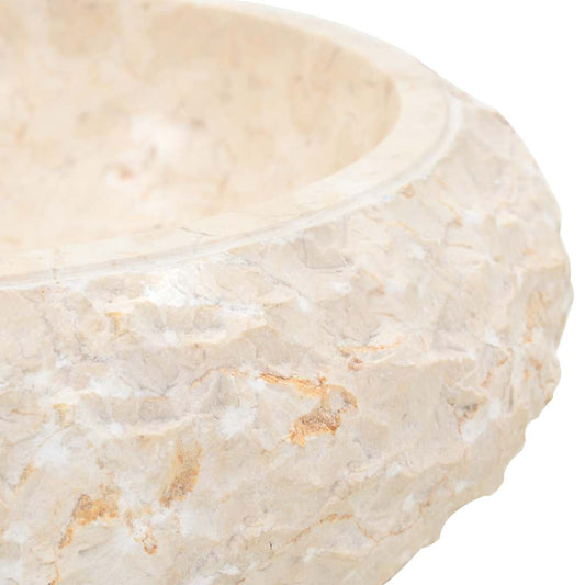 Vask 40x12 cm marmor krem vidaXL