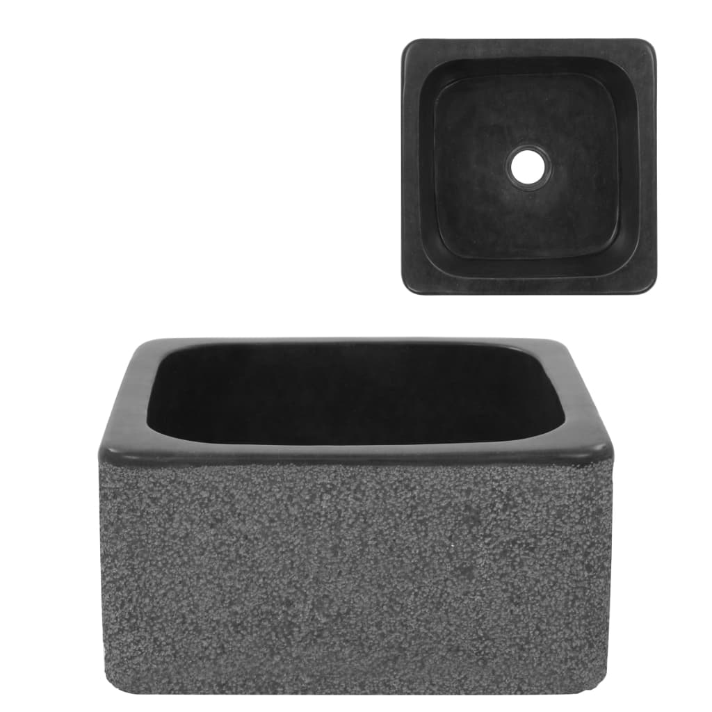 Vask 30x30x15 cm elvestein svart