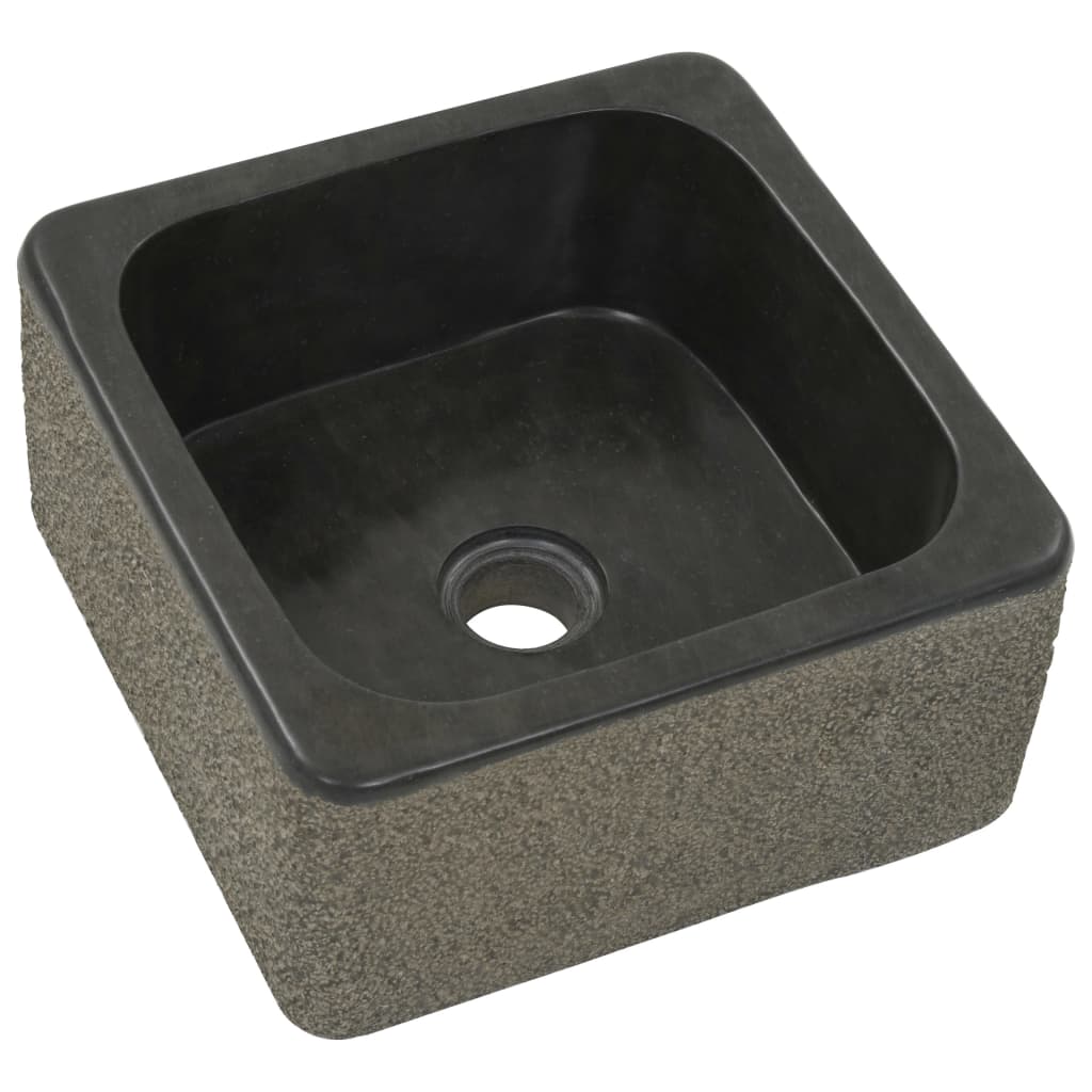Vask 30x30x15 cm elvestein svart