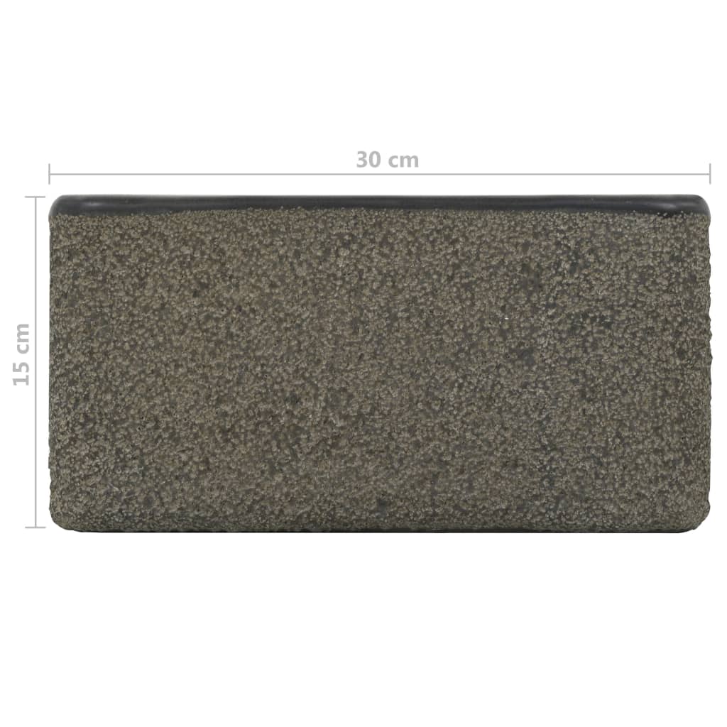 Vask 30x30x15 cm elvestein svart