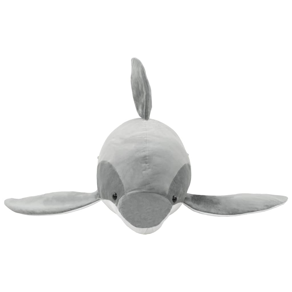 Lekedelfin i plysj grå