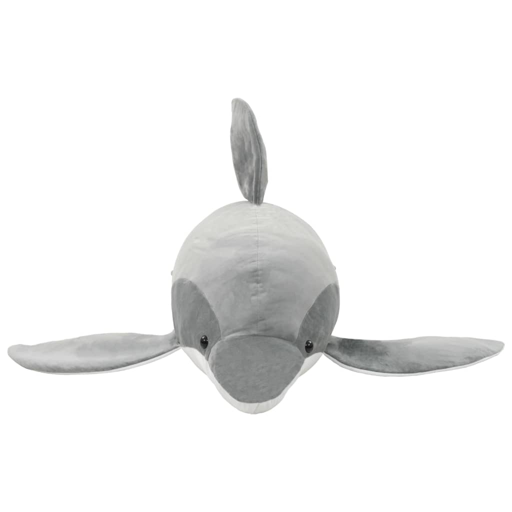Lekedelfin i plysj grå