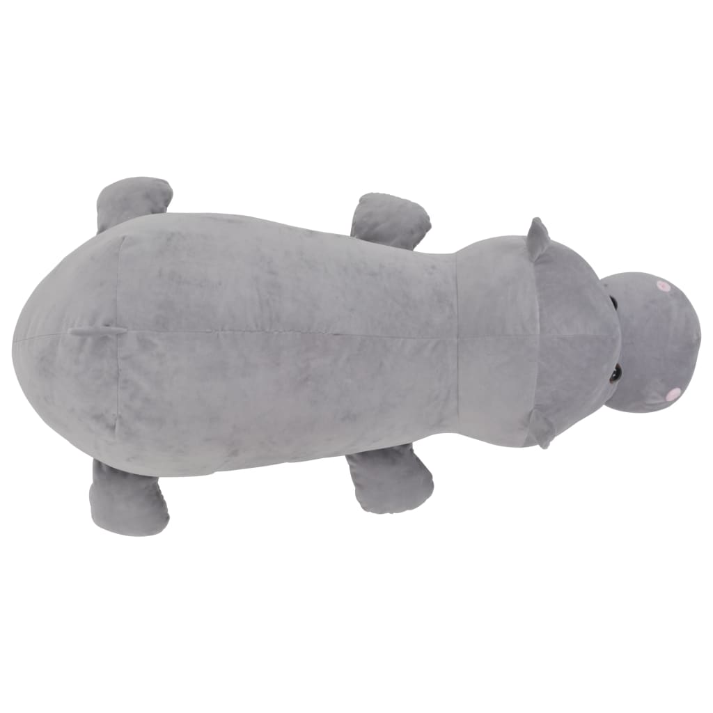 Lekeflodhest i plysj grå