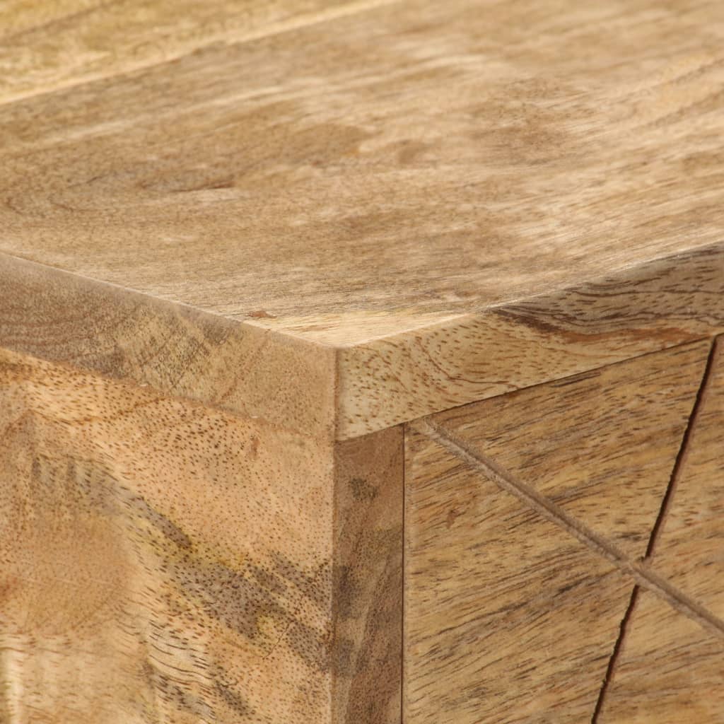 Skrivebord med skuffer heltre mango 110x50x76 cm vidaXL