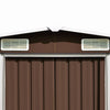 Hageskjul 257x489x181 cm metall brun