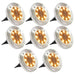 Soldrevet bakkelys 8 stk LED-lys varmhvit