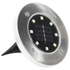 Soldrevet bakkelys 8 stk LED-lys varmhvit