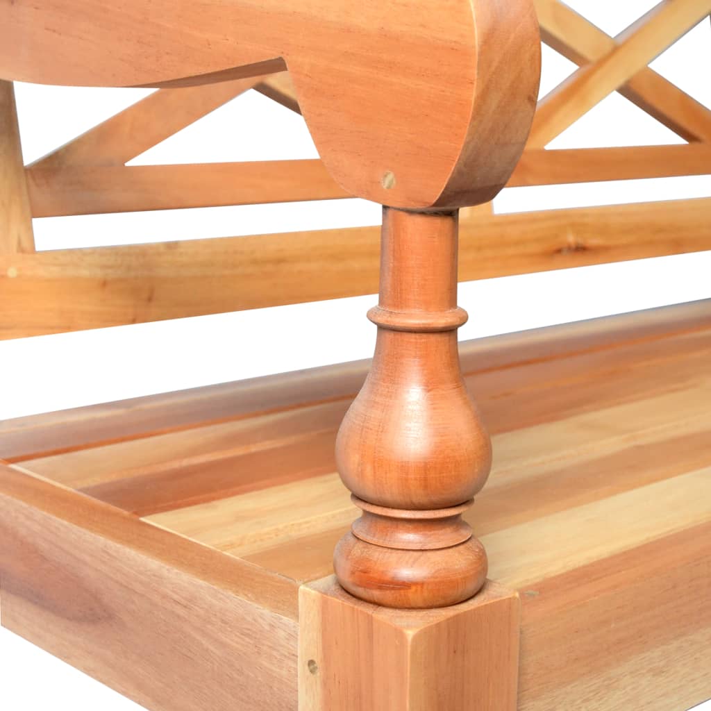 Bataviabenk 98 cm heltre mahogni lysebrun