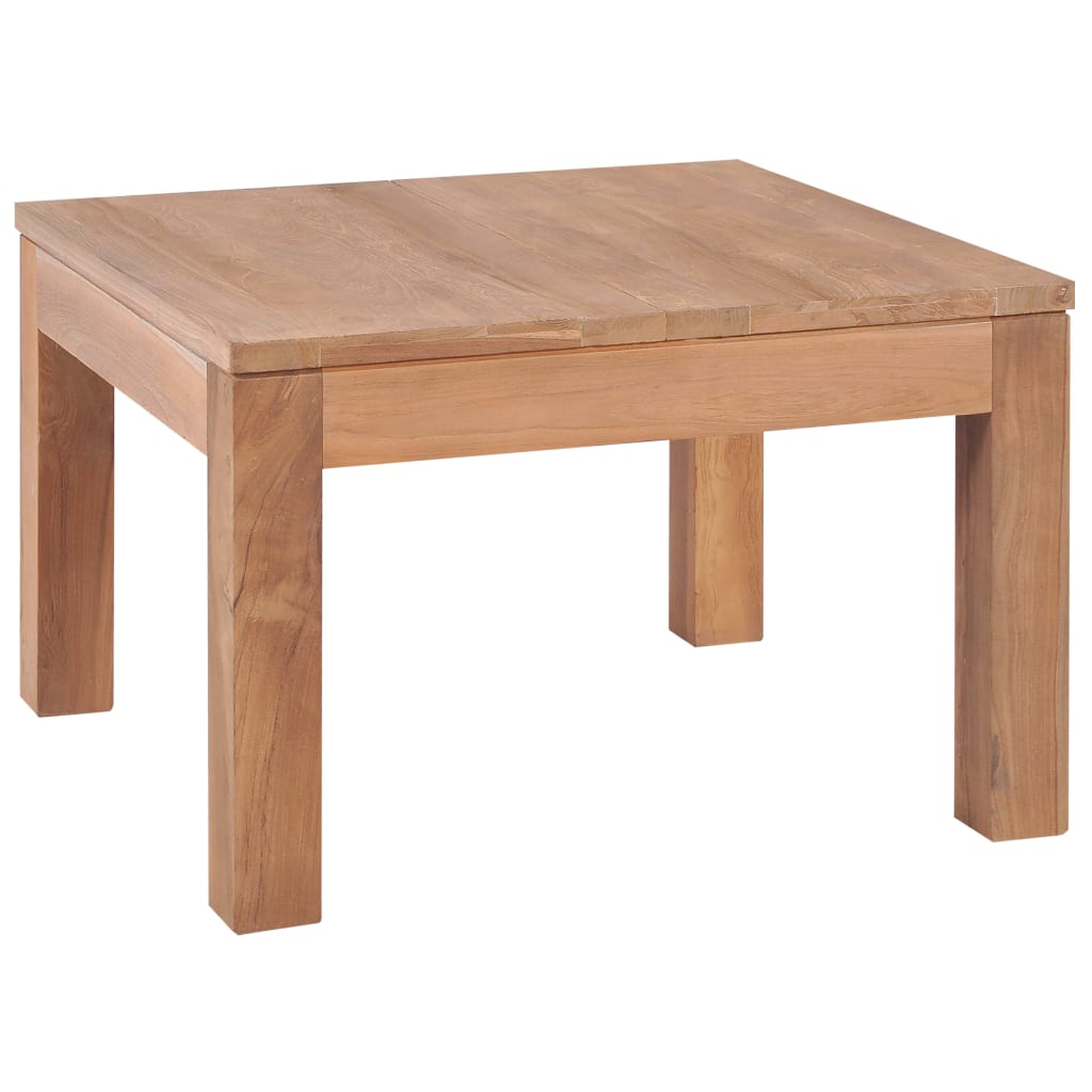 Salongbord heltre teak naturlig etterbehandling 60x60x40 cm