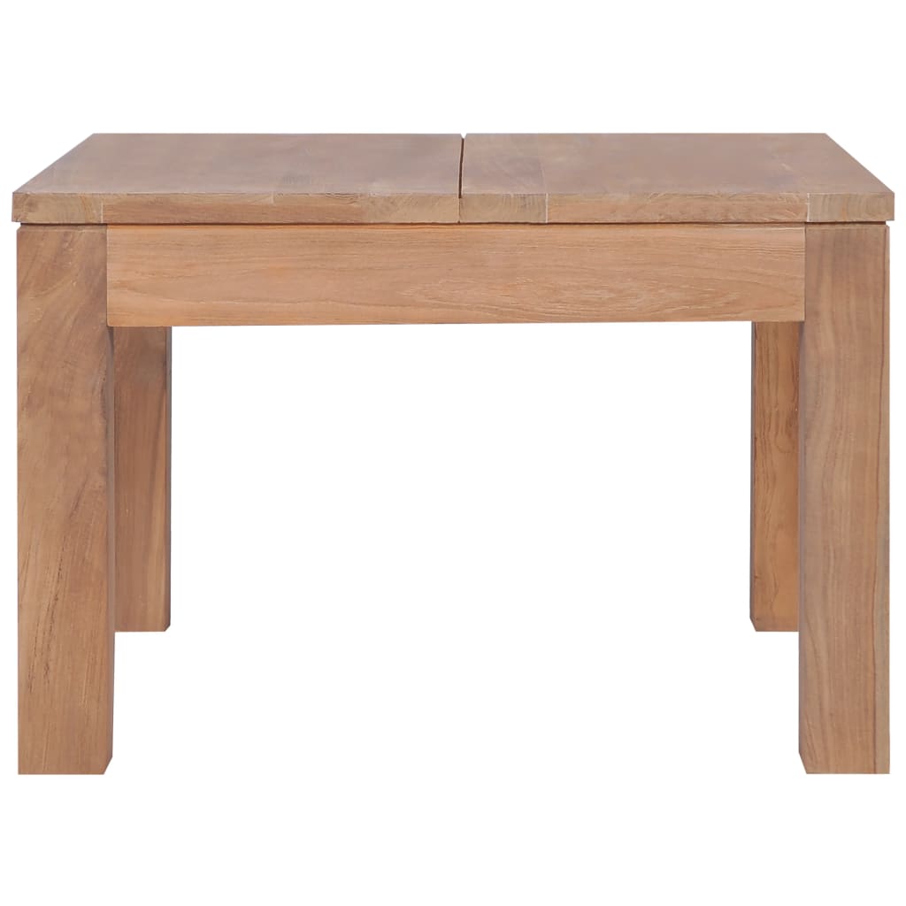 Salongbord heltre teak naturlig etterbehandling 60x60x40 cm