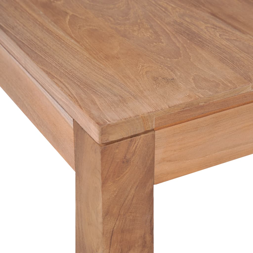 Salongbord heltre teak naturlig etterbehandling 60x60x40 cm
