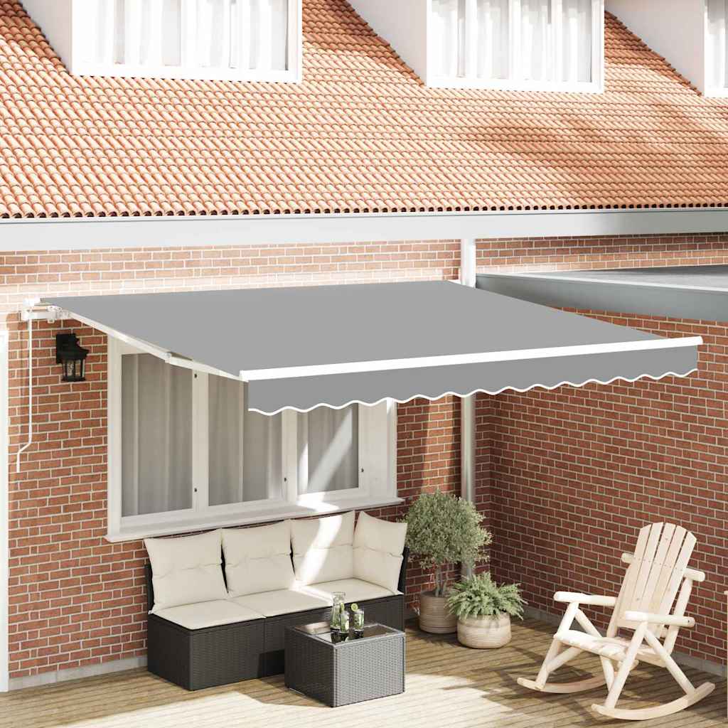 Markise Hvit 3,5 x 2,5 m Metall