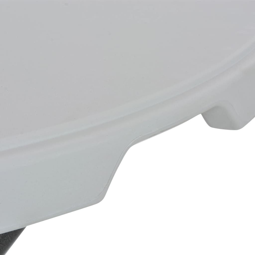 Sammenleggbart barbord hvitt 80x110 cm HDPE vidaXL