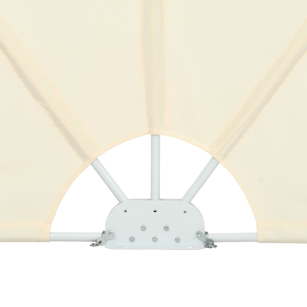 Sammenleggbar sidemarkise for terrasse krem 240x160 cm