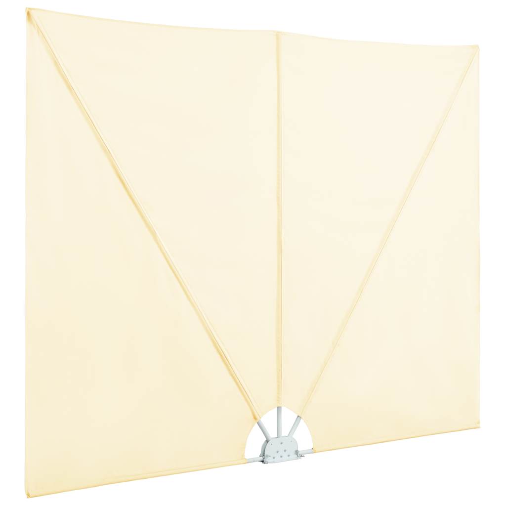 Sammenleggbar sidemarkise for terrasse krem 300x150 cm