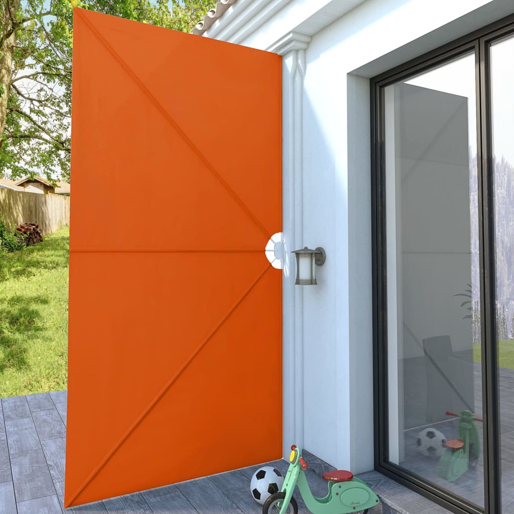 Sammenleggbar sidemarkise for terrasse terrakotta 400x200 cm