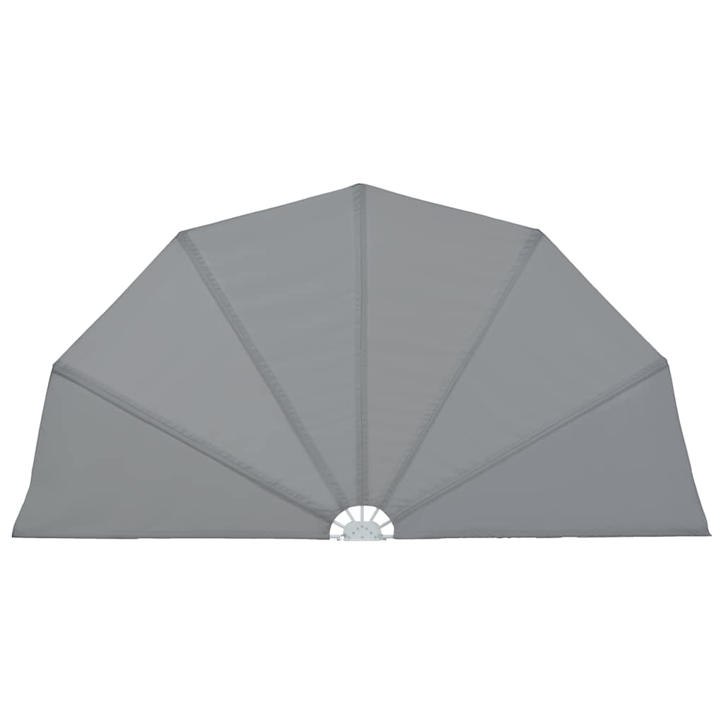 Sammenleggbar sidemarkise for terrasse grå 160 cm