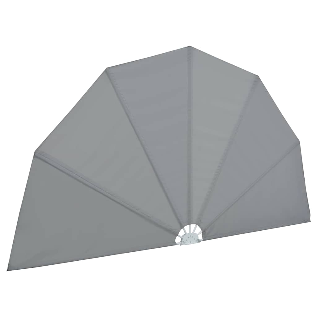 Sammenleggbar sidemarkise for terrasse grå 200 cm