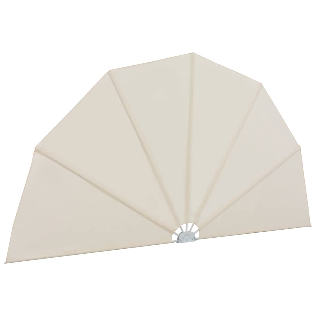 Sammenleggbar sidemarkise for terrasse krem 160 cm