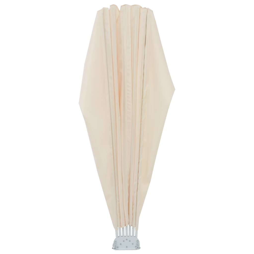 Sammenleggbar sidemarkise for terrasse krem 160 cm