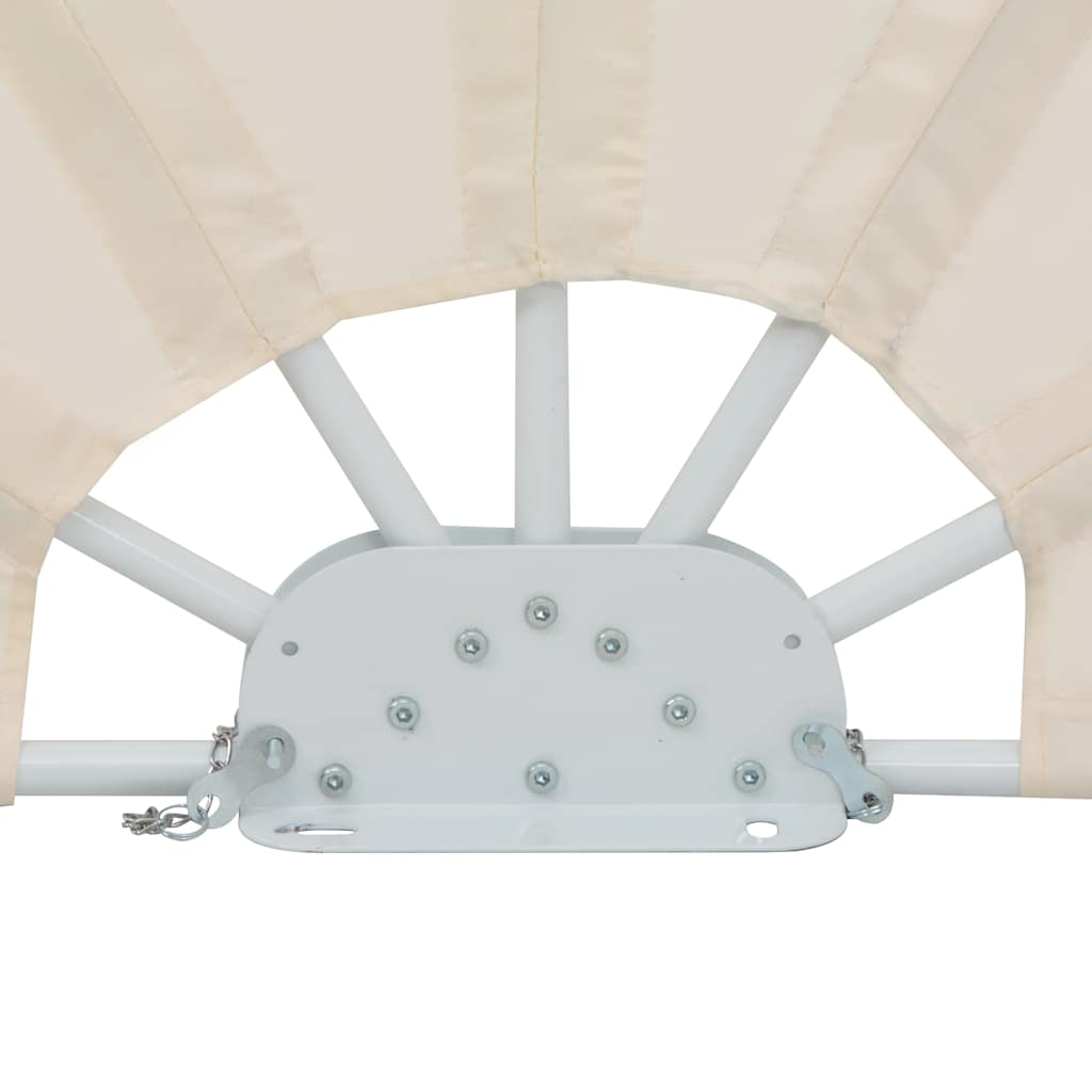 Sammenleggbar sidemarkise for terrasse krem 160 cm