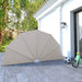 Sammenleggbar sidemarkise for terrasse krem 160 cm