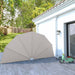 Sammenleggbar sidemarkise for terrasse krem 200 cm