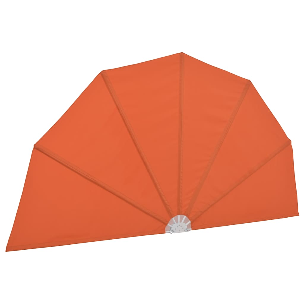 Sammenleggbar sidemarkise for terrasse terrakotta 160 cm
